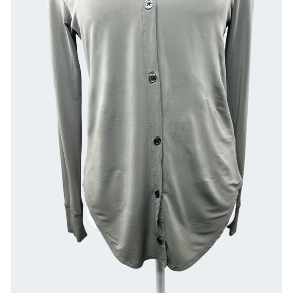 Citizens Of Humanity Dalhia Sage Green Button-Up Long-Sleeve Shirt Small - Picture 5 of 14